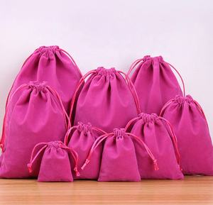 Высококачественные маленькие кубики на заказ мягкий розовый мешочек на шнурке Подарочный фланелевый мешок кости - Product Image 4