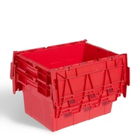 Conteneur en plastique PP TSS-TBX, épaisseur 2,5 mm, avec couvercle intégré, parois solides, écologique, empilable, emboîtable, capacité de charge 50 L, 40 kg, boîtes