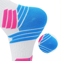 Chaussettes de basketball Elite Athletic Crew, tricotées, respirantes, avec coussinets en mesh, en spandex/nylon, pour entraînement sportif