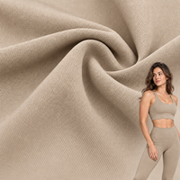 Tissu tricoté 92% nylon 8% élasthanne, 220 GSM, poids moyen, jersey uni extensible pour vêtements de sport et de mode