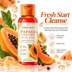 Detergente Viso Vegano Enzimatico alla Papaya Senza Logo 100ml Idratante Levigante Controllo Oleosità Pulizia Pori Schiuma Ricca - Product Image 4