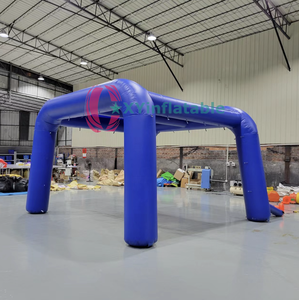 Tente tunnel gonflable rafraîchissante d'extérieur avec bâche en PVC bleue, plus de 3,6 m de long et installation facile - Product Image 5