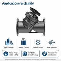 Vanne d'équilibrage statique à bride Danfoss MSV F2 DN400 PN16 Kvs 3500 en fonte grise avec joint EPDM pour chauffage collectif et CVC