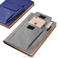 A5 pu cahier en cuir fournitures de bureau multi-fonction poche main planificateur quotidien composition cahier papeterie cahier