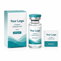 Emballage et étiquettes personnalisés pour ampoules de 10 ml, solution d'essence, flacon de peptide lyophilisé, petite boîte en papier