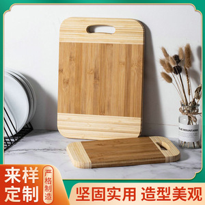 Tabla de cortar de bambú rectangular con asa, antibacteriana, duradera, para cortar frutas y verduras - Product Image 5