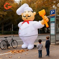 Modèle de chef gonflable promotionnel, ballon géant gonflable en forme de chef pour la publicité des restaurants