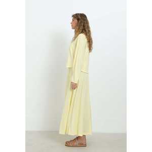 ชุดกระโปรงเอวยางยืดสำหรับผู้หญิง คอกลม ทรงหลวม ผ้าทอ ระบายอากาศได้ดี ชุดลำลองสำหรับใส่ทุกวัน สไตล์แฟชั่นเรียบง่าย - Product Image 3