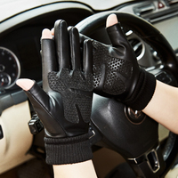 Gants de conduite en cuir PU, en cuir rétro, personnalisés, pour hommes, pour voiture et moto, livraison gratuite