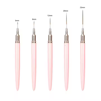 Stylo d'art des ongles Tube en aluminium Crochet d'art des ongles Ligne de stylo Dot Fleur Couleur Dessin Aiguille Manucure Outils