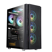 Casing Gaming SAMA Mesh OEM ATX, Casing Komputer Laris, Mendukung Pendingin Cair 240