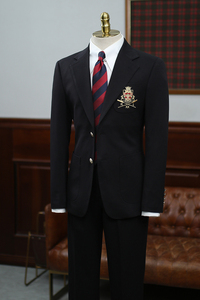 Blazer <span class=keywords><strong>Azul</strong></span> <span class=keywords><strong>Marino</strong></span> de Lujo Isirhonour para <span class=keywords><strong>Hombre</strong></span>, Corte Entallado, Botones Metálicos, Solapa Puntiaguda, Bolsillos con Parche, Estilo Preppy, Estética Old Money - Product Image 2