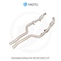 Tuyau d'échappement catalyseur YT avec bouclier thermique pour Mercedes Benz AMG CLS63 W218 5.5T, haute qualité, directement de l'usine, en acier inoxydable SS304