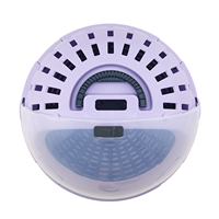 Lit rond pour chat portable et innovant avec coussin amovible lavable et poignée de transport confortable pour les voyages en intérieur et en extérieur