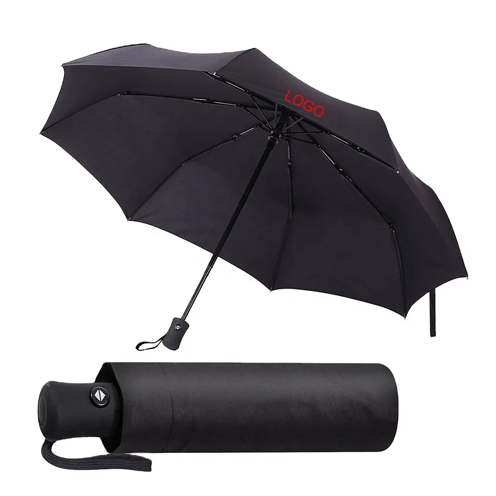High Quality Fully Automatic, 3Fold Sunny And Rain Umbrellas, Wholesale Cheap Customized Umbrellas With Logo Prints/
