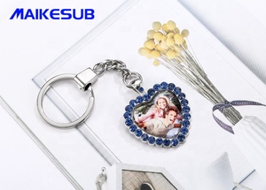 Porte-clés sublimation en forme de cœur pour cadeau de saint-valentin, 100 pièces, pour l'amour - Product Image 4