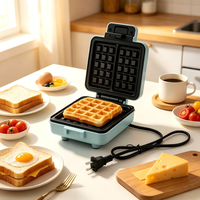 Nouvelle Gaufrier Électrique Portable Automatique Antiadhésive de 4 Pouces avec Plaques à Gaufres pour Usage Domestique 2026