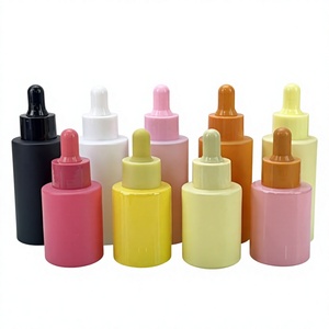 Wholesale Custom Logo Matte Pastel <b>Glass</b> Dropper <b>Bottles</b>, <b>Empty</b> Serum Essential Oil <b>Glass</b> <b>Bottles</b> with Matching Color Dropper Ca - Product Image 4