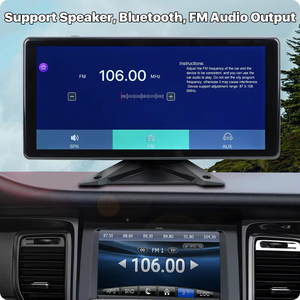 Greenyi 10.36 "Dashcam GPS navigation không dây Apple Carplay và android-auto điểm mù phát hiện BSD DVR kỷ lục Màn hình IR Camera - Product Image 3