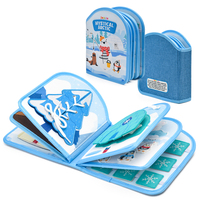 Livre d'activités Montessori en tissu silencieux, portable, avec poignée, pour enfants, vente rapide en gros