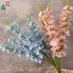 Flor Artificial de Delphinium de Seda de Siete Ramas para Decoración de Bodas, Arreglo en Jarrón de 120 cm - Product Image 2