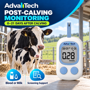 Medidor de Cetonas en Sangre y Leche Bovina AdvallTech 2 en 1, Probador de Cetosis en Vacas Lecheras en 8 Segundos - Product Image 6