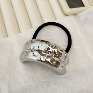 แหวนรัดผมหางม้าแบบยืดหยุ่นสำหรับผู้หญิงเครื่องประดับเชือกอัลลอยสีดำยางมัดผมแบบมัดผมสำหรับม้าเครื่องประดับสำหรับเด็กผู้หญิง - Product Image 3