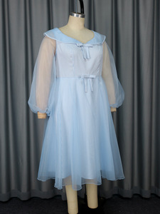 Fábrica de China Tallas grandes Vestido de malla de alta calidad Mujeres Elegantes Vestidos de graduación <span class=keywords><strong>Ropa</strong></span> Vestido de mujer Buena calidad - Product Image 5