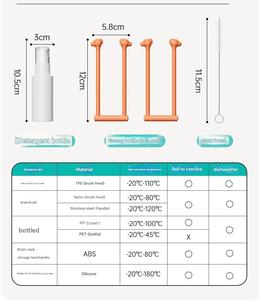 Séchoir à biberons prêt pour le voyage et ensemble de brosses de nettoyage-Design compact et pliable avec vidange, parfait pour le nettoyage des tasses en déplacement - Product Image 6