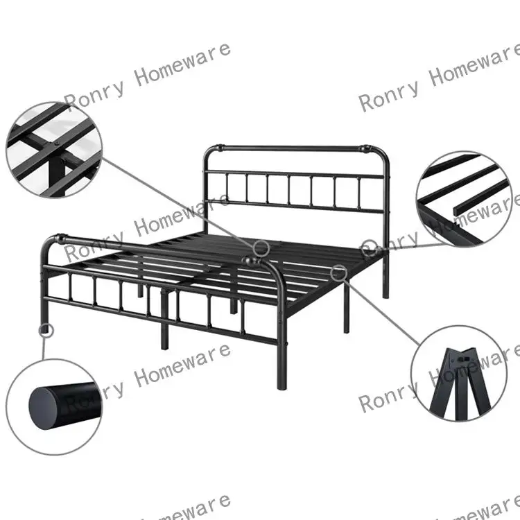 Cadre de lit pour hôtel dortoir double personne cadre en métal lits pour chambre lit en métal conceptions internat