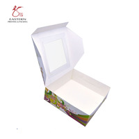Voll farbiges Papp gebäck, Backs ch achtel Keep Donuts, Muffins, Cookie Safe-Einzigartige Auto-Pop-Up-Funktion und klares Fenster