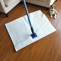 Serpillère jetable en coton avec logo personnalisé, manche en aluminium, tampon de nettoyage pour sols