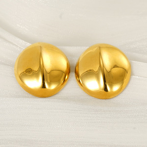 Zogxin Geometric Stud Earrings Gold Stainless Steel Women's Fashion Jewelry Gift - Product Image 4