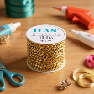 Catena Metallica Ilan 3.3mm 13.5m Colore Oro per Artigianato e Decorazione - Product Image 3