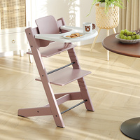 Chaise de salle à manger pour enfants en bois massif moderne pour la croissance des bébés et des enfants - Haute et confortable