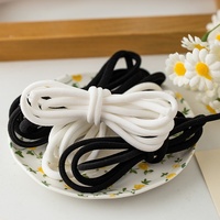 Ceinture élastique extensible unie de couleur personnalisée à âme en caoutchouc pour la couture de vêtements et de textiles de maison (vente en gros)