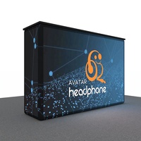 Stand de réception lumineux LED portable en aluminium, sans outil, rétroéclairé, promotionnel, pour salon professionnel