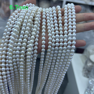 Perles d'<span class=keywords><strong>eau</strong></span> douce rondes de haute qualité perles en vrac légères fortes <span class=keywords><strong>eau</strong></span> douce naturelle - Product Image 2