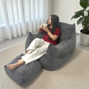 Sillón <span class=keywords><strong>de</strong></span> pana Bean Bag Sofá Muebles Sala <span class=keywords><strong>de</strong></span> estar Beanbags Sofá perezoso Sofá Sillas - Product Image 1