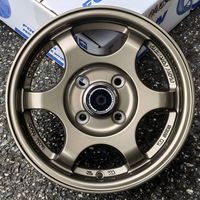 Rines de Aleación de 13 Pulgadas 4x100 Plateados de 5 Radios Estilo JDM Clásico, Rines Retro para Autos de Carreras, Rines Personalizados para Mini Vehículos