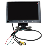Monitor Digital de 9 pulgadas para coche, función RGB, GPS, Resolución 4K, TFT LCD, 2 entradas de vídeo, cámara de asistencia para aparcamiento retrovisor, 1 año