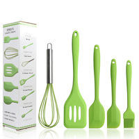 Ensemble de 5 spatules de cuisine en silicone, résistantes à la chaleur, écologiques, outils et accessoires pour la maison et la cuisine, ustensiles alimentaires, compatibles lave-vaisselle