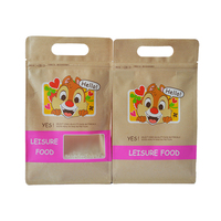 Personnalisé Imprimé Zip Verrouillage Plat Bas Transparents Compostables Stand Up Pouch Premium Kraft Papier De Sucrerie Goutte À Goutte Café Emballage Sacs
