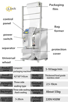 Machine d'emballage et de remplissage automatique sans effort pour sachets de glace, pochettes d'eau, bâtonnets glacés et parfums