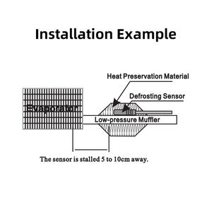 Digitale temperatuurregelaar voor koude opslag EW-182A met ontdooifunctie, geschikt voor regeling tot -50°C ° C met dubbele sensoren - Product Image 3