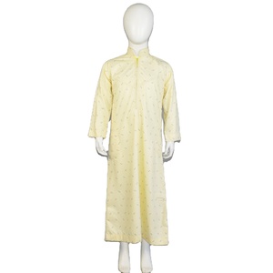 Venta al por mayor Jalabiya ropa islámica túnica islámica Boubou Jubbah niño musulmán Abaya Thobe / Thaw - Product Image 4