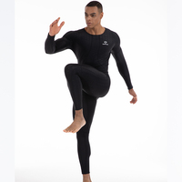 Maillot de bain professionnel pour homme, une pièce, personnalisable, en spandex/nylon, effet peau de requin, anti-UV et séchage rapide, avec pantalon intégré