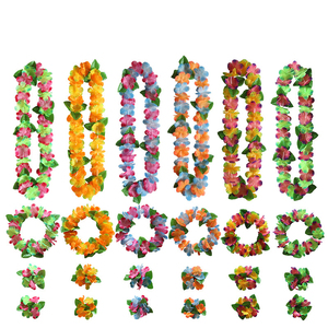 Collar de Flores Hawaianas, Decoración para Fiestas Hawaianas, Guirnalda de Flores Artificiales, Verano Tropical, Aloha, Playa, Boda, Cumpleaños - Product Image 2