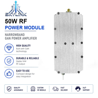 Módulo Anti-Drones de Banda Ancha GaN de Alto Rendimiento, 300MHz 400MHz 2.4GHz 5.2GHz 50W 47dB Ganancia, Amplificador de Potencia RF de Alta Linealidad