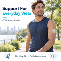 Patchs de capteur CGM RECOO sans colle, imperméables et respirants, pour moniteur de glucose continu, fabricant OEM